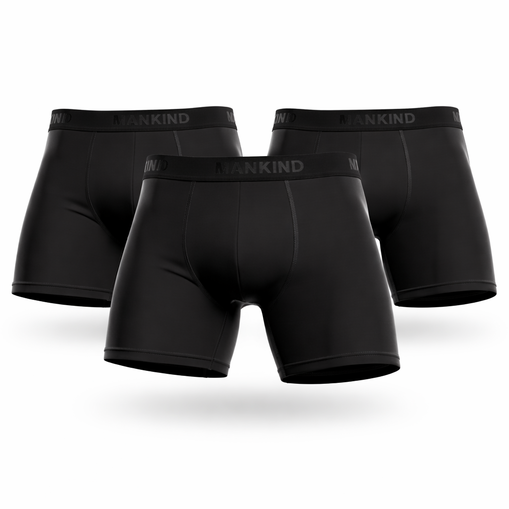 Mankind 3 Boxer Briefs (All Black Pack)